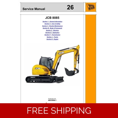 JCB MINI EXCAVATOR 8085 SERVICE REPAIR MANUAL